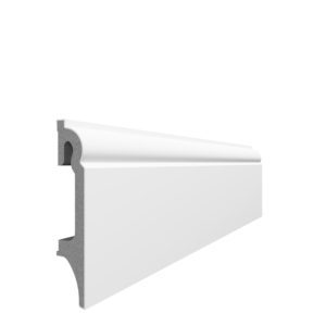 Плинтус напольный VOX Espumo 301 - Белый RAL 9003 | Вспененный ПВХ | 80 мм | 2.4 м