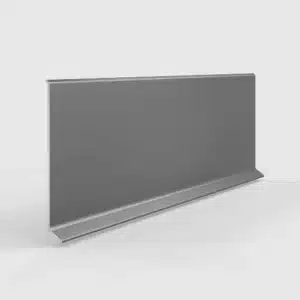 Л плинтус серебристый матовый тонкий 100 мм Lamelidecor
